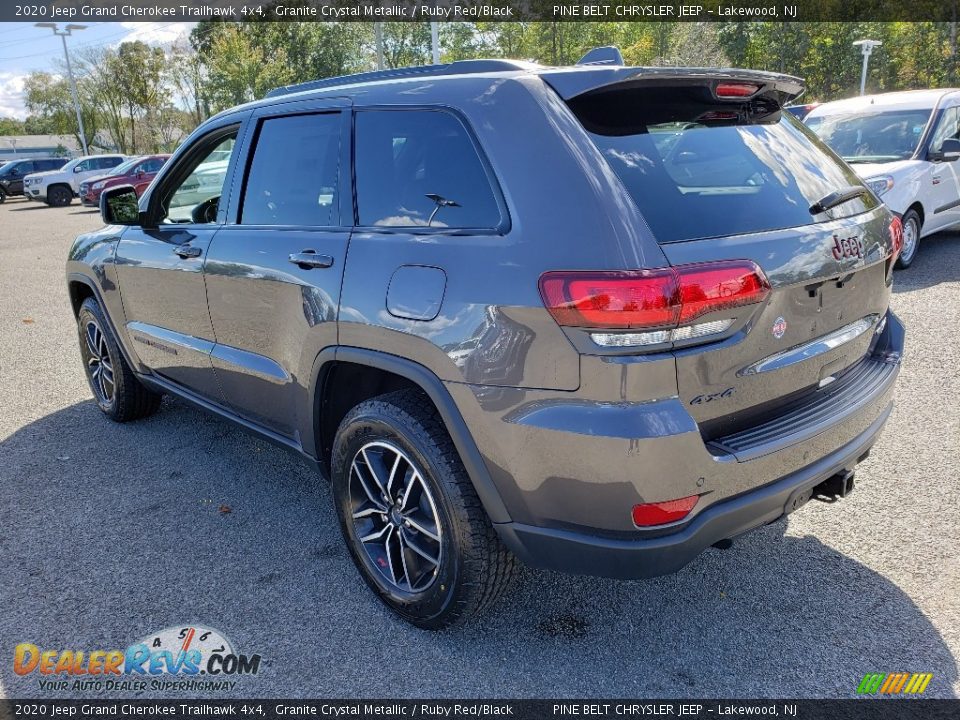 2020 Jeep Grand Cherokee Trailhawk 4x4 Granite Crystal Metallic / Ruby Red/Black Photo #4
