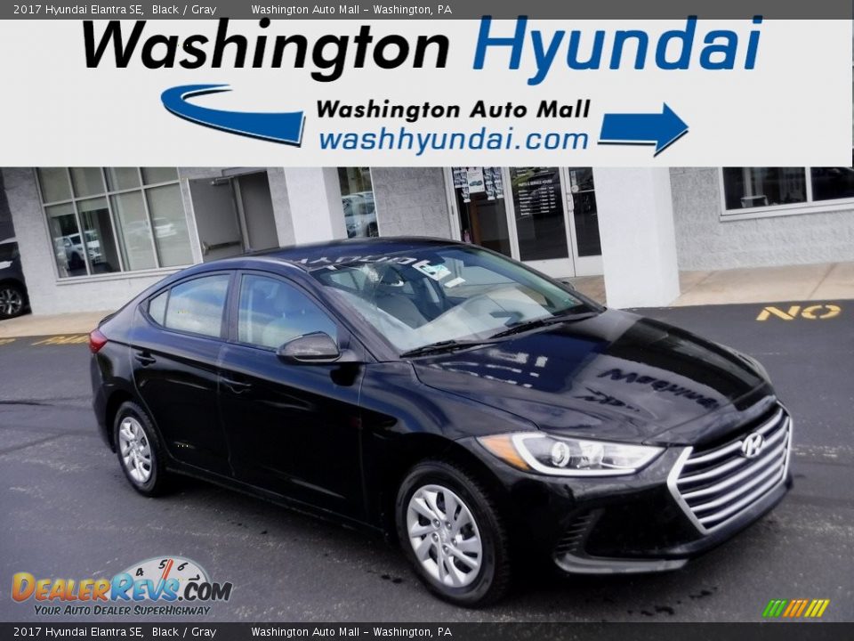 2017 Hyundai Elantra SE Black / Gray Photo #1