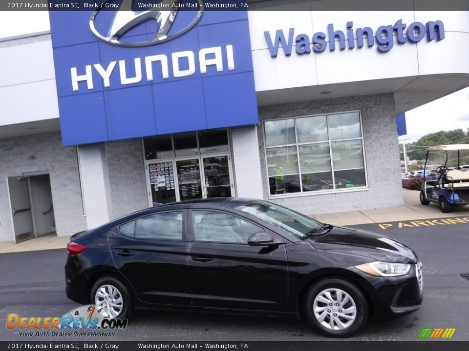 2017 Hyundai Elantra SE Black / Gray Photo #2