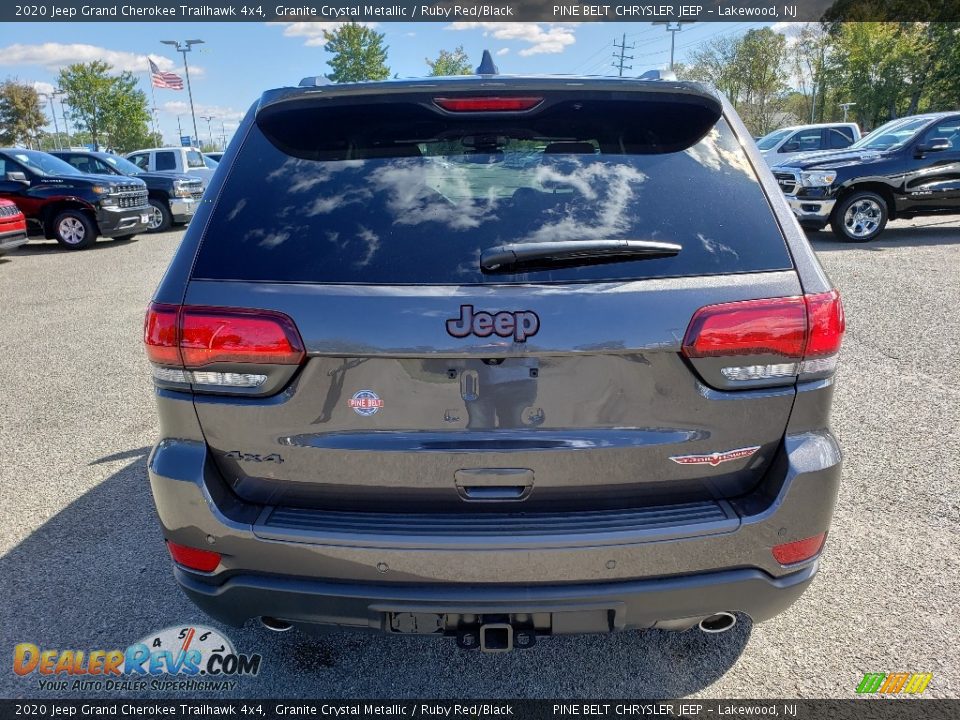 2020 Jeep Grand Cherokee Trailhawk 4x4 Granite Crystal Metallic / Ruby Red/Black Photo #8