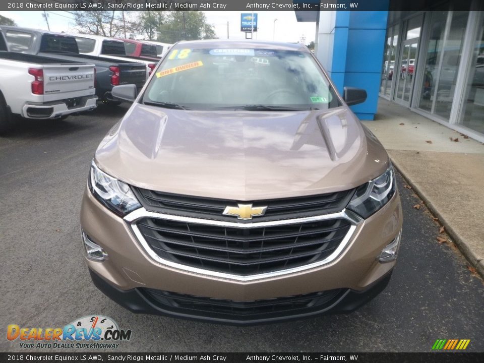 2018 Chevrolet Equinox LS AWD Sandy Ridge Metallic / Medium Ash Gray Photo #8