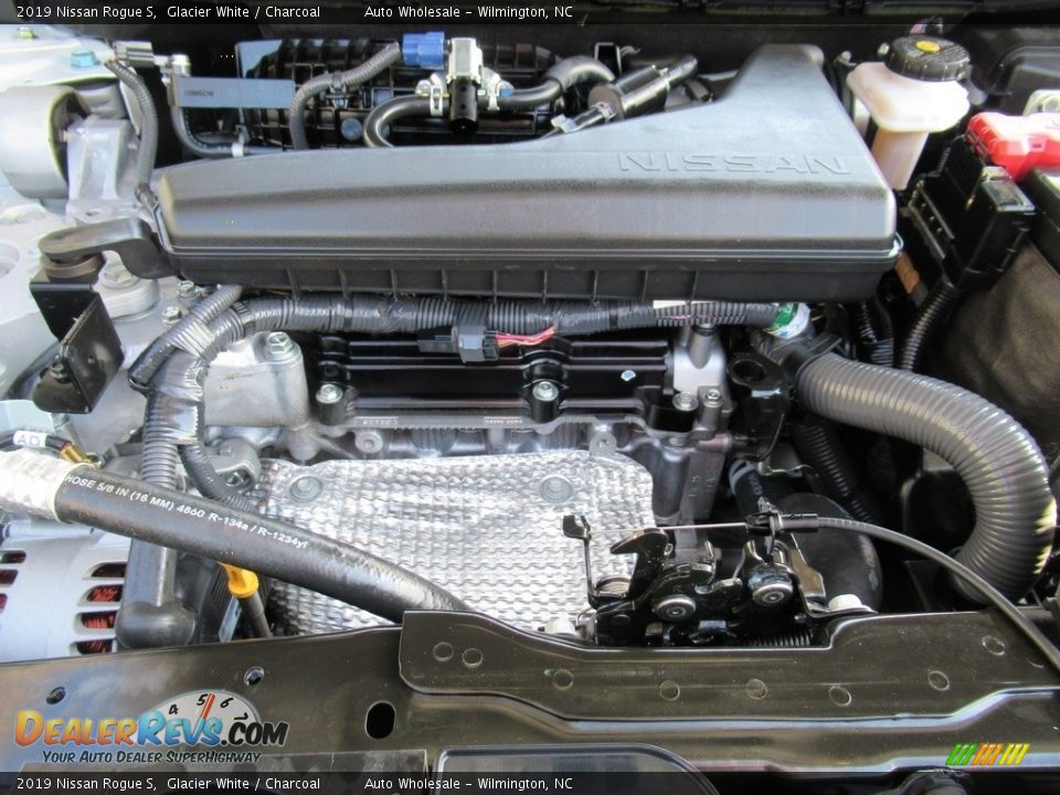 2019 Nissan Rogue S Glacier White / Charcoal Photo #6