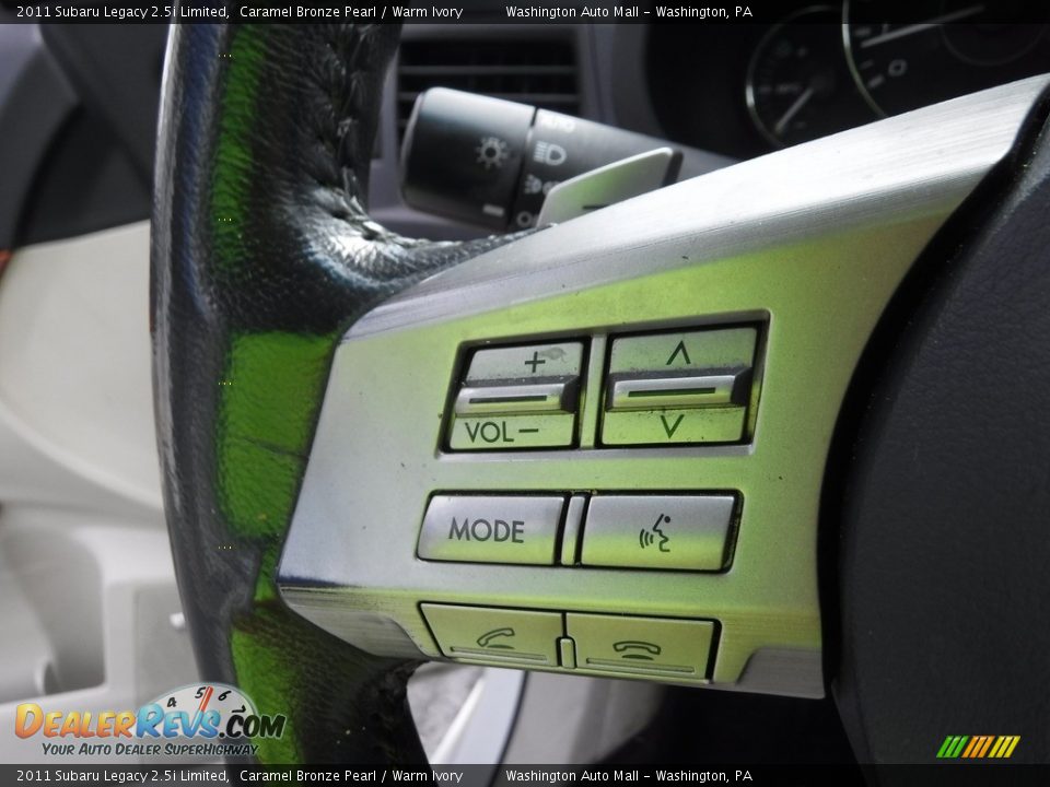 2011 Subaru Legacy 2.5i Limited Caramel Bronze Pearl / Warm Ivory Photo #22