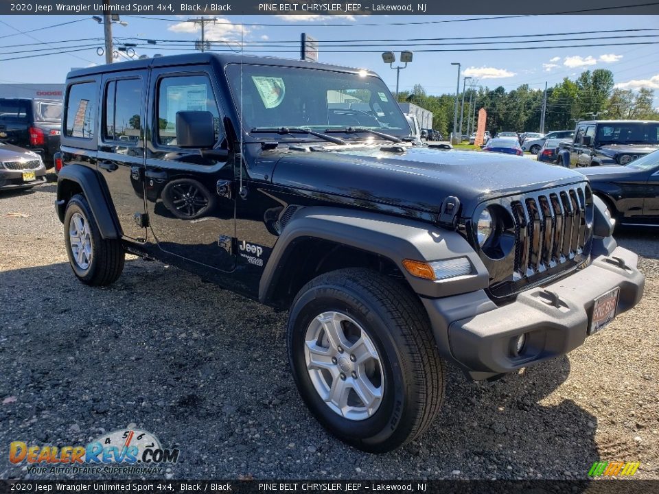 2020 Jeep Wrangler Unlimited Sport 4x4 Black / Black Photo #1