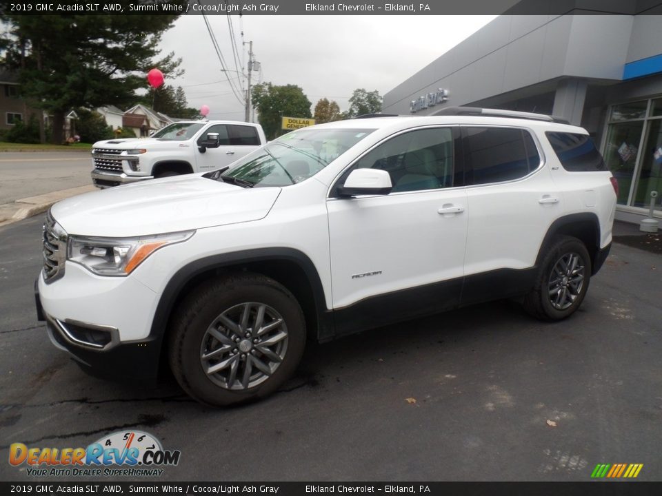 2019 GMC Acadia SLT AWD Summit White / Cocoa/Light Ash Gray Photo #1