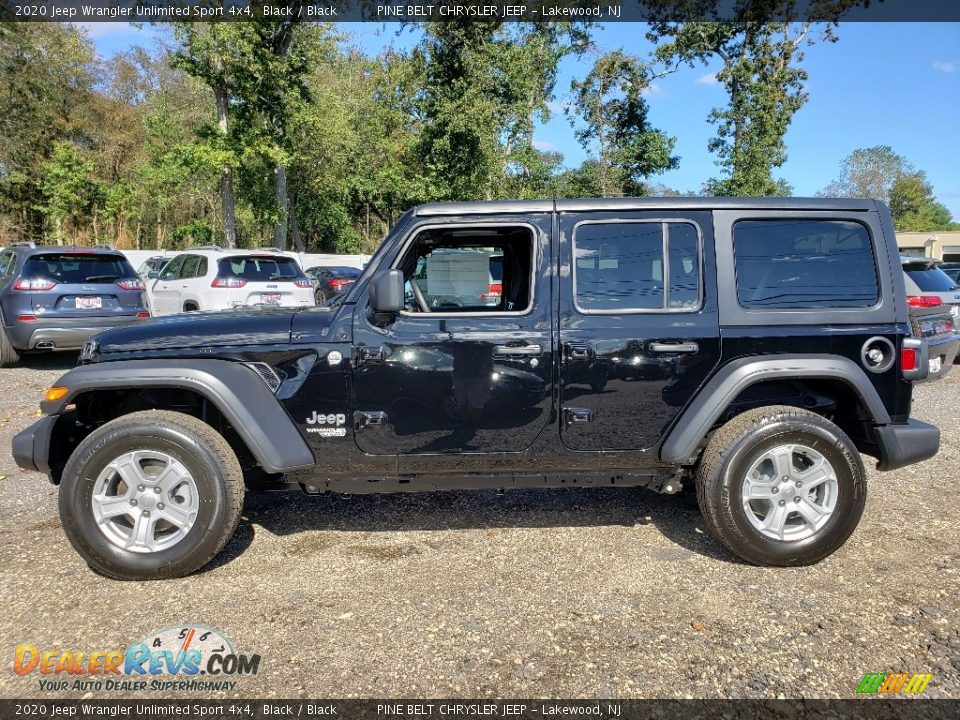 2020 Jeep Wrangler Unlimited Sport 4x4 Black / Black Photo #3