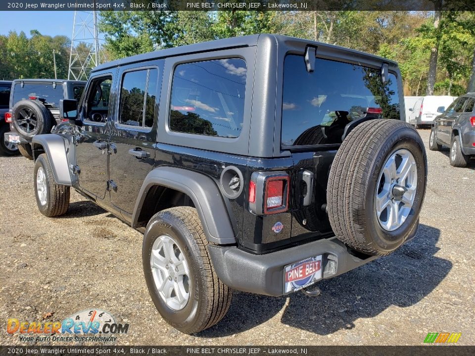 2020 Jeep Wrangler Unlimited Sport 4x4 Black / Black Photo #4