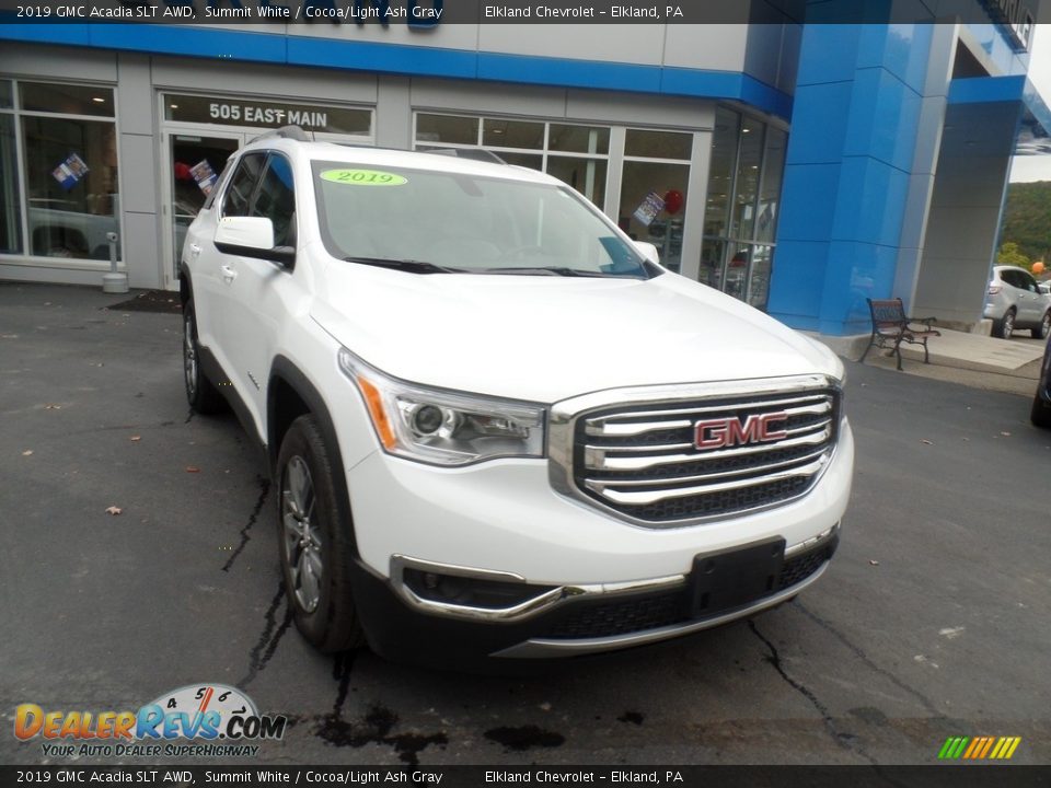 2019 GMC Acadia SLT AWD Summit White / Cocoa/Light Ash Gray Photo #4