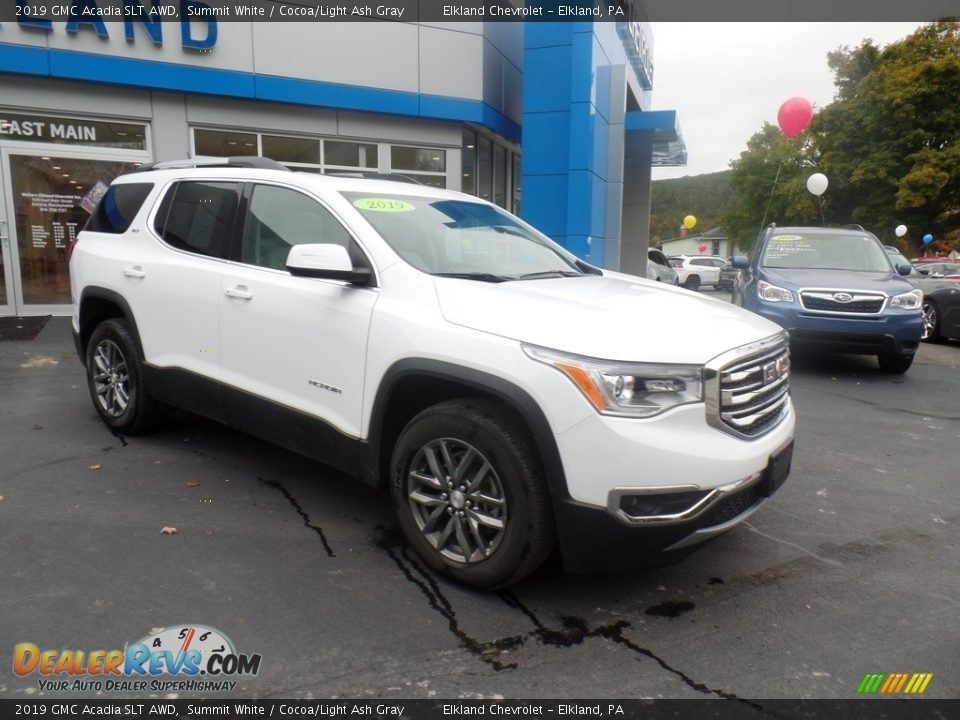 2019 GMC Acadia SLT AWD Summit White / Cocoa/Light Ash Gray Photo #5