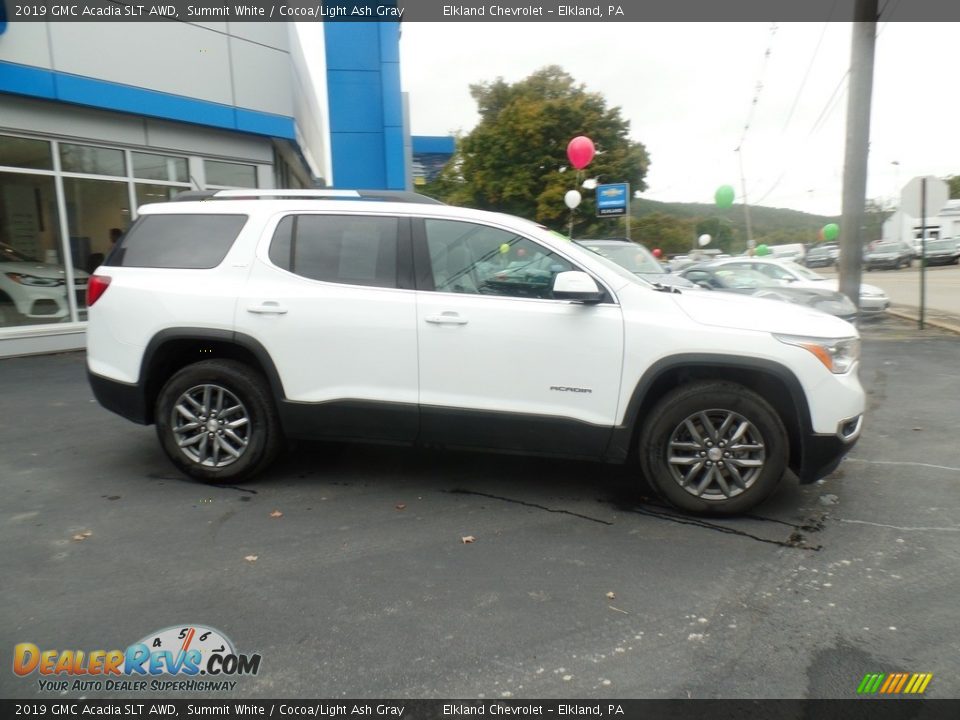 2019 GMC Acadia SLT AWD Summit White / Cocoa/Light Ash Gray Photo #6
