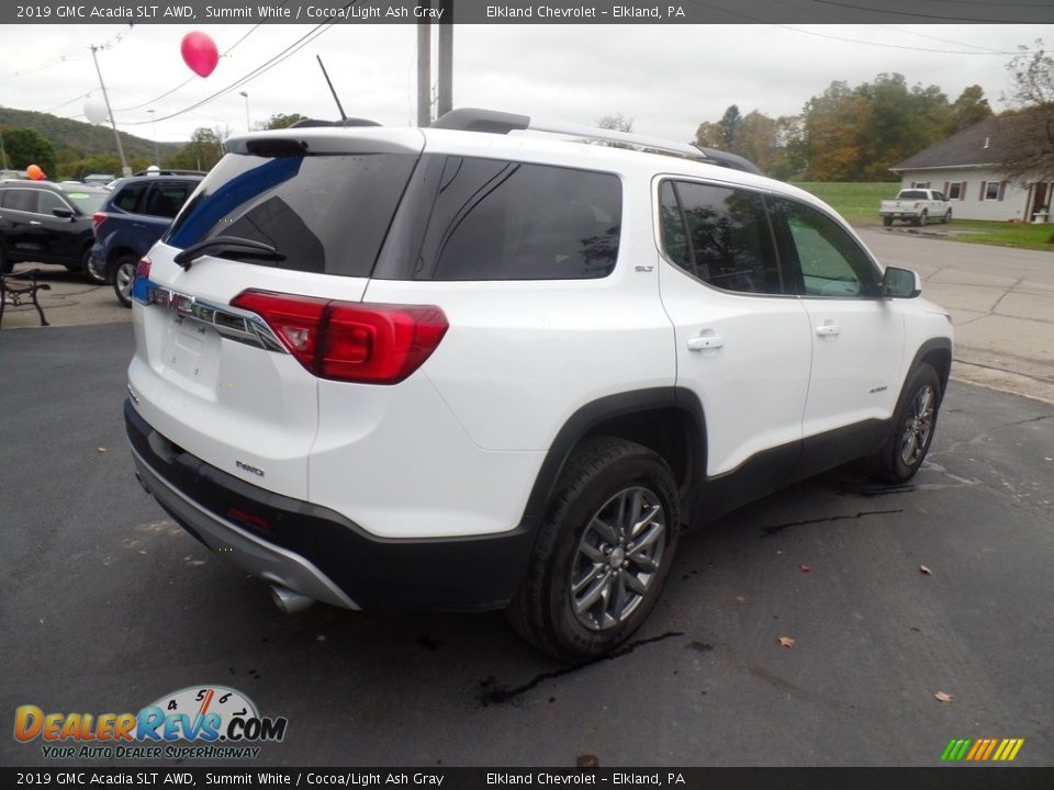 2019 GMC Acadia SLT AWD Summit White / Cocoa/Light Ash Gray Photo #7