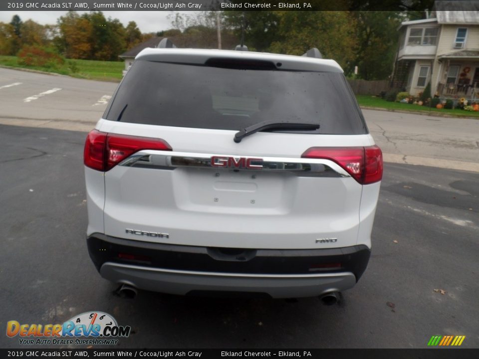 2019 GMC Acadia SLT AWD Summit White / Cocoa/Light Ash Gray Photo #8