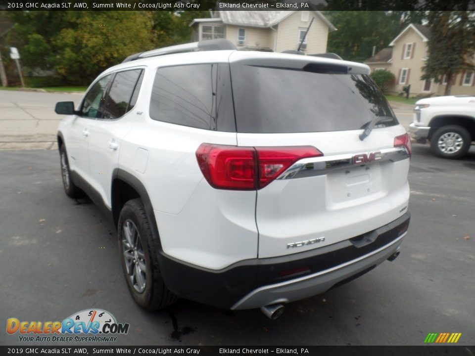 2019 GMC Acadia SLT AWD Summit White / Cocoa/Light Ash Gray Photo #9