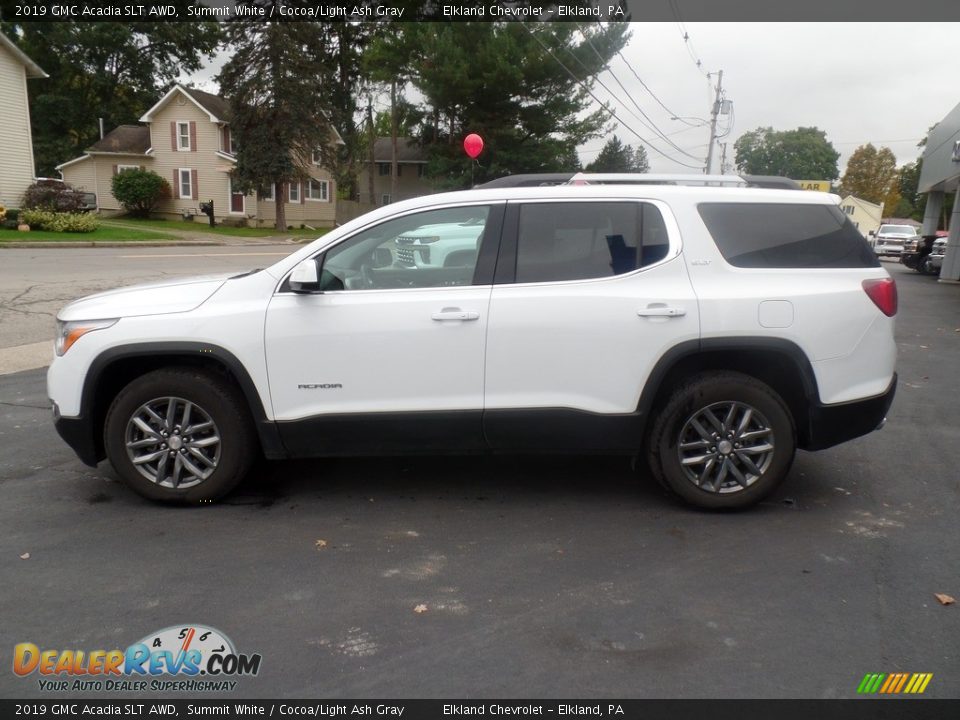 2019 GMC Acadia SLT AWD Summit White / Cocoa/Light Ash Gray Photo #10