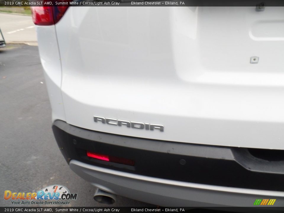 2019 GMC Acadia SLT AWD Summit White / Cocoa/Light Ash Gray Photo #12