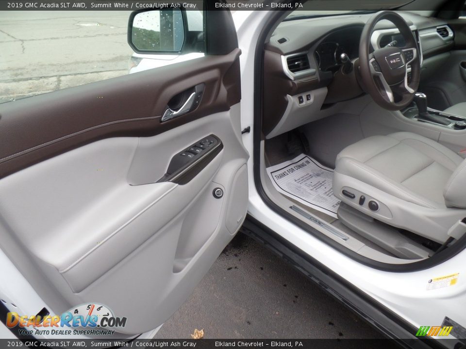 2019 GMC Acadia SLT AWD Summit White / Cocoa/Light Ash Gray Photo #14