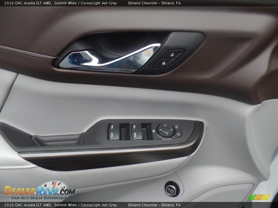 2019 GMC Acadia SLT AWD Summit White / Cocoa/Light Ash Gray Photo #16