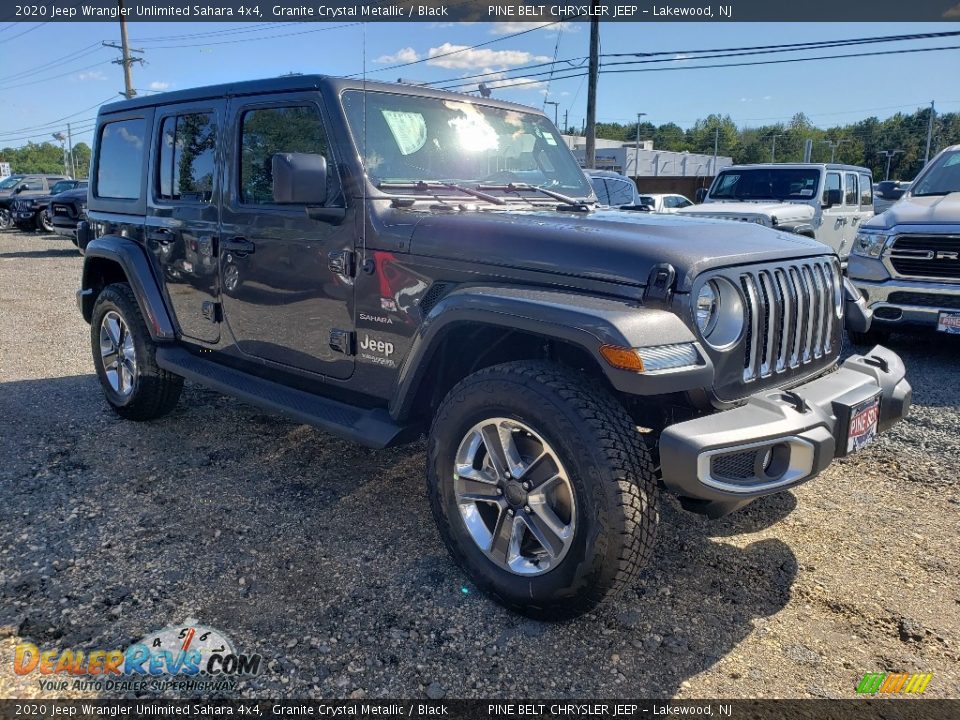 2020 Jeep Wrangler Unlimited Sahara 4x4 Granite Crystal Metallic / Black Photo #1
