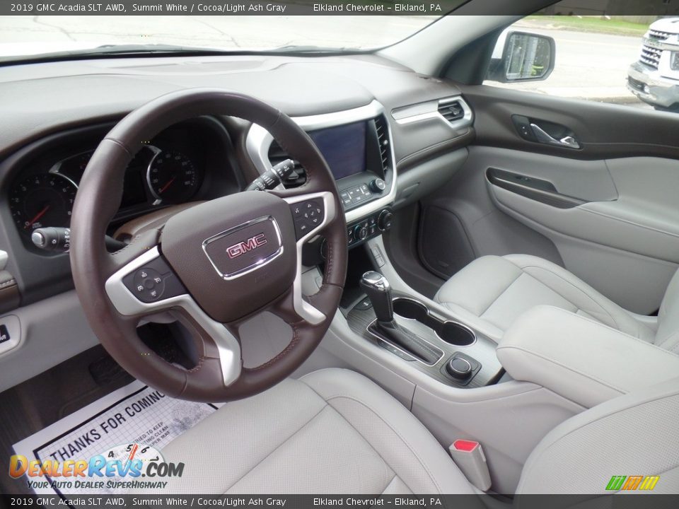 2019 GMC Acadia SLT AWD Summit White / Cocoa/Light Ash Gray Photo #19