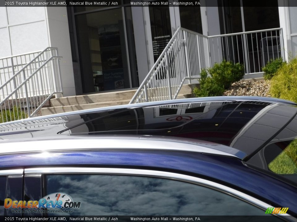2015 Toyota Highlander XLE AWD Nautical Blue Metallic / Ash Photo #3