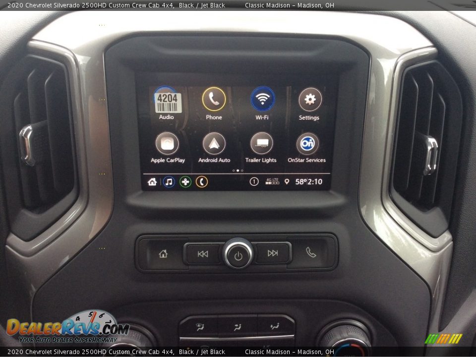 Controls of 2020 Chevrolet Silverado 2500HD Custom Crew Cab 4x4 Photo #15