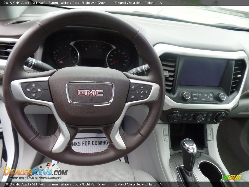 2019 GMC Acadia SLT AWD Summit White / Cocoa/Light Ash Gray Photo #21