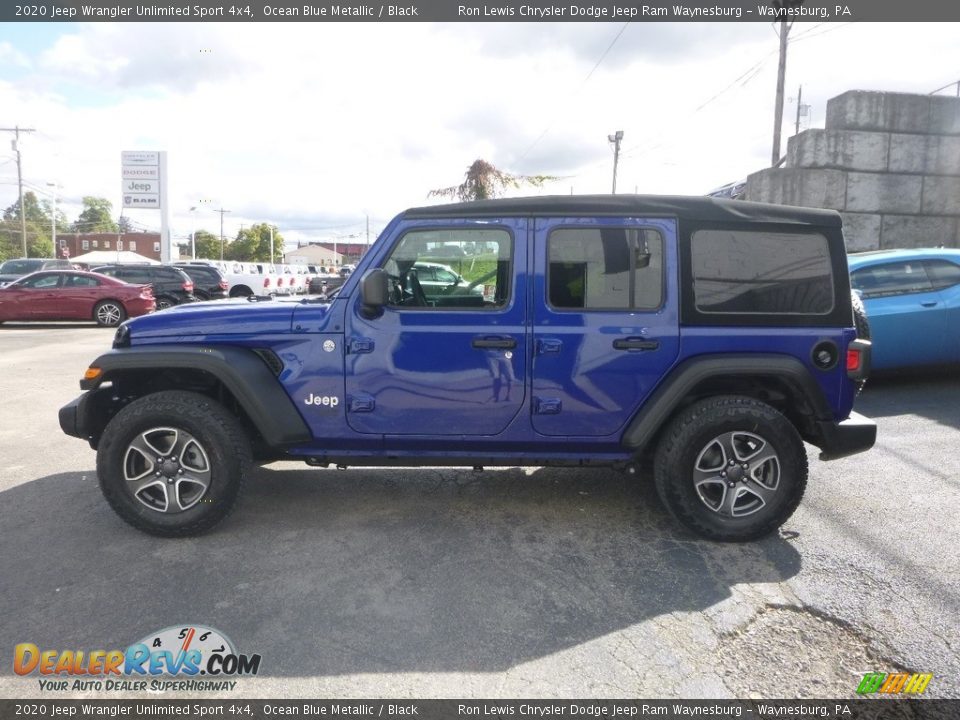 2020 Jeep Wrangler Unlimited Sport 4x4 Ocean Blue Metallic / Black Photo #2