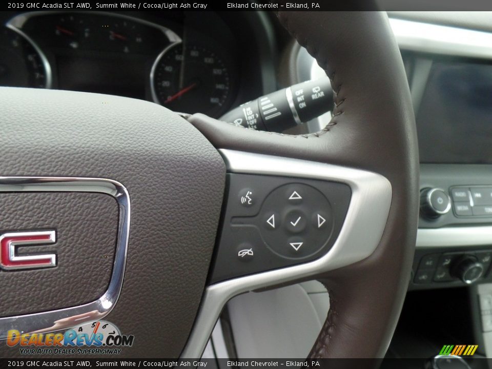 2019 GMC Acadia SLT AWD Summit White / Cocoa/Light Ash Gray Photo #23