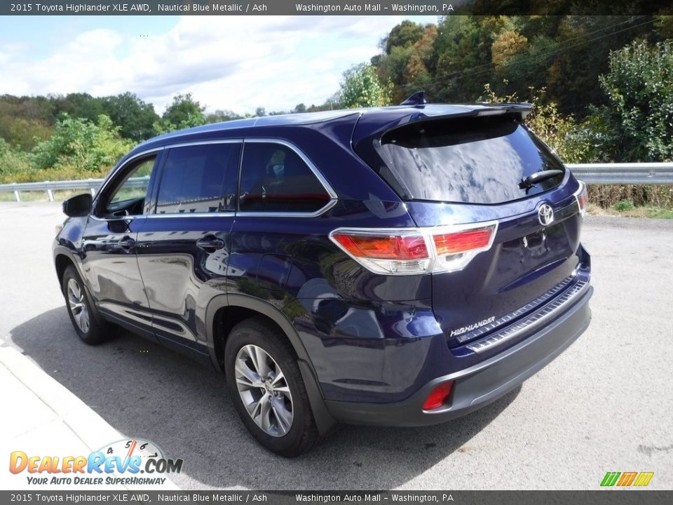 2015 Toyota Highlander XLE AWD Nautical Blue Metallic / Ash Photo #7