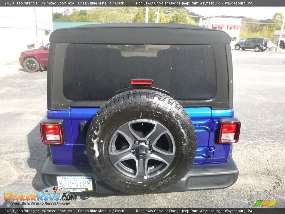 2020 Jeep Wrangler Unlimited Sport 4x4 Ocean Blue Metallic / Black Photo #4