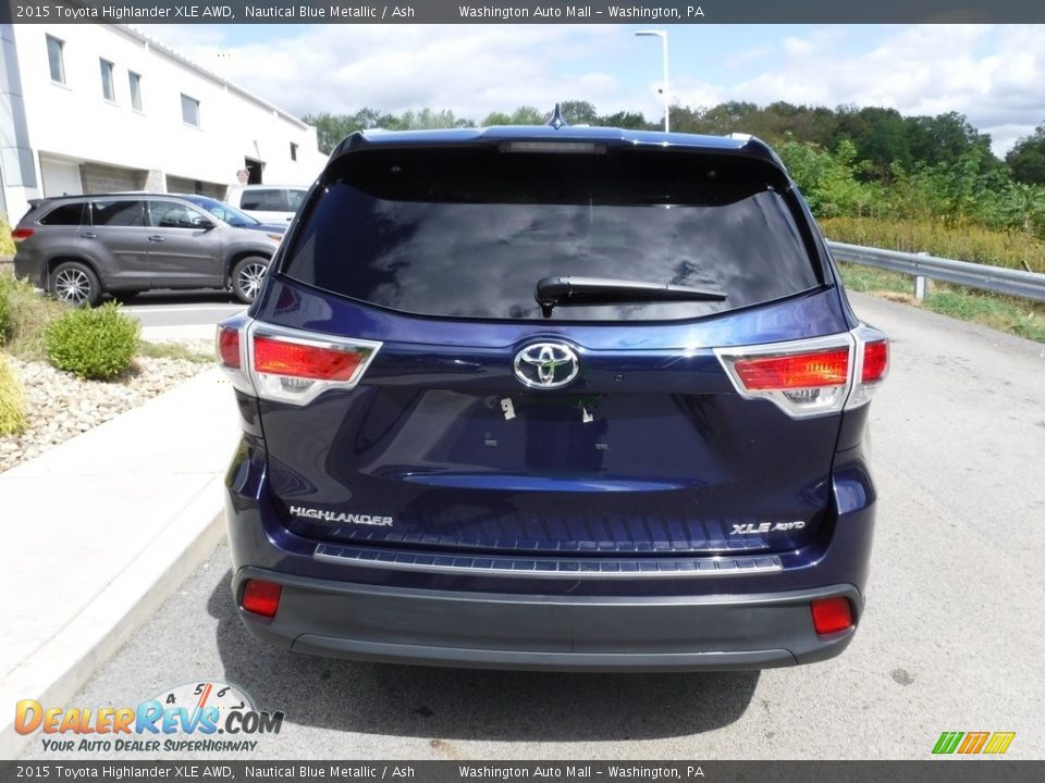 2015 Toyota Highlander XLE AWD Nautical Blue Metallic / Ash Photo #8
