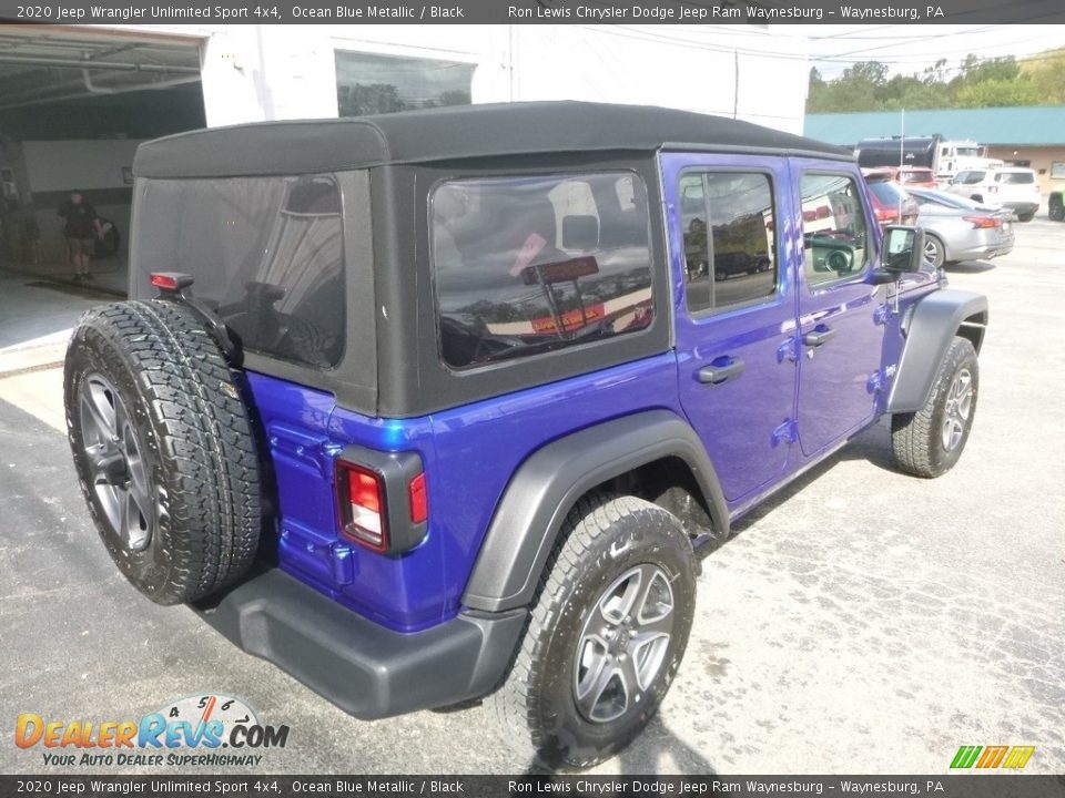 2020 Jeep Wrangler Unlimited Sport 4x4 Ocean Blue Metallic / Black Photo #5