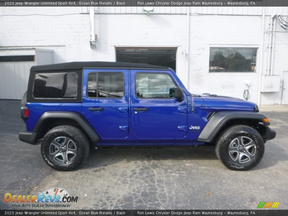 2020 Jeep Wrangler Unlimited Sport 4x4 Ocean Blue Metallic / Black Photo #6