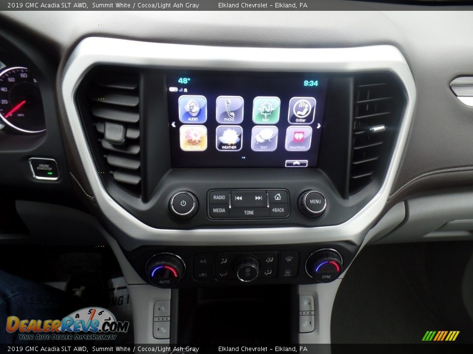 2019 GMC Acadia SLT AWD Summit White / Cocoa/Light Ash Gray Photo #28