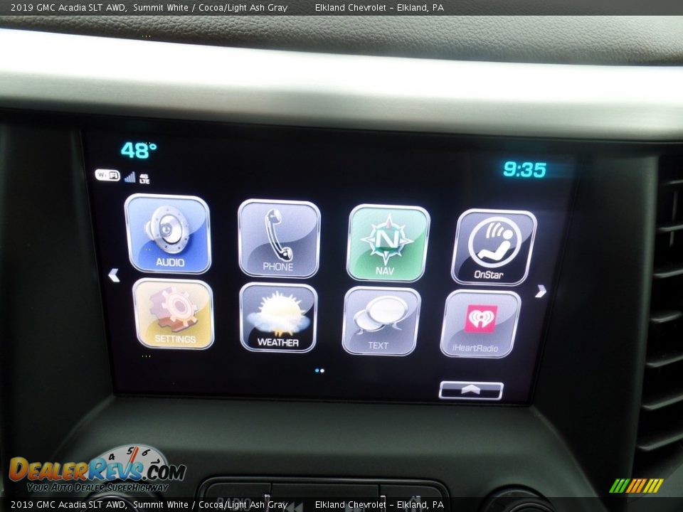 2019 GMC Acadia SLT AWD Summit White / Cocoa/Light Ash Gray Photo #29