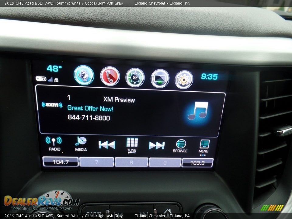 2019 GMC Acadia SLT AWD Summit White / Cocoa/Light Ash Gray Photo #30