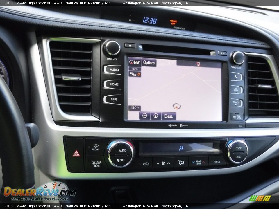 2015 Toyota Highlander XLE AWD Nautical Blue Metallic / Ash Photo #19