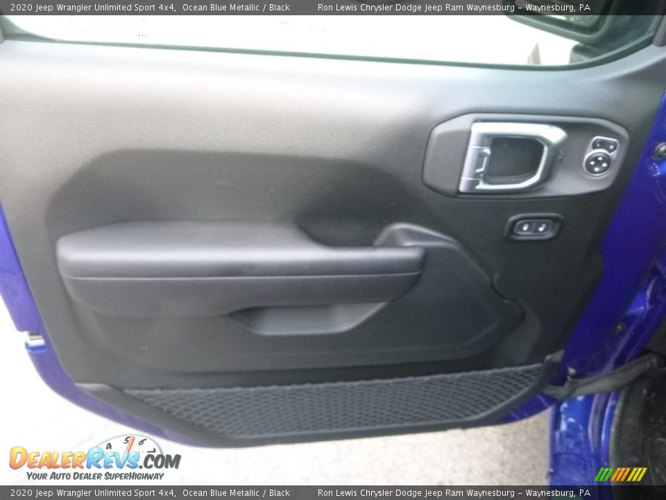 2020 Jeep Wrangler Unlimited Sport 4x4 Ocean Blue Metallic / Black Photo #13