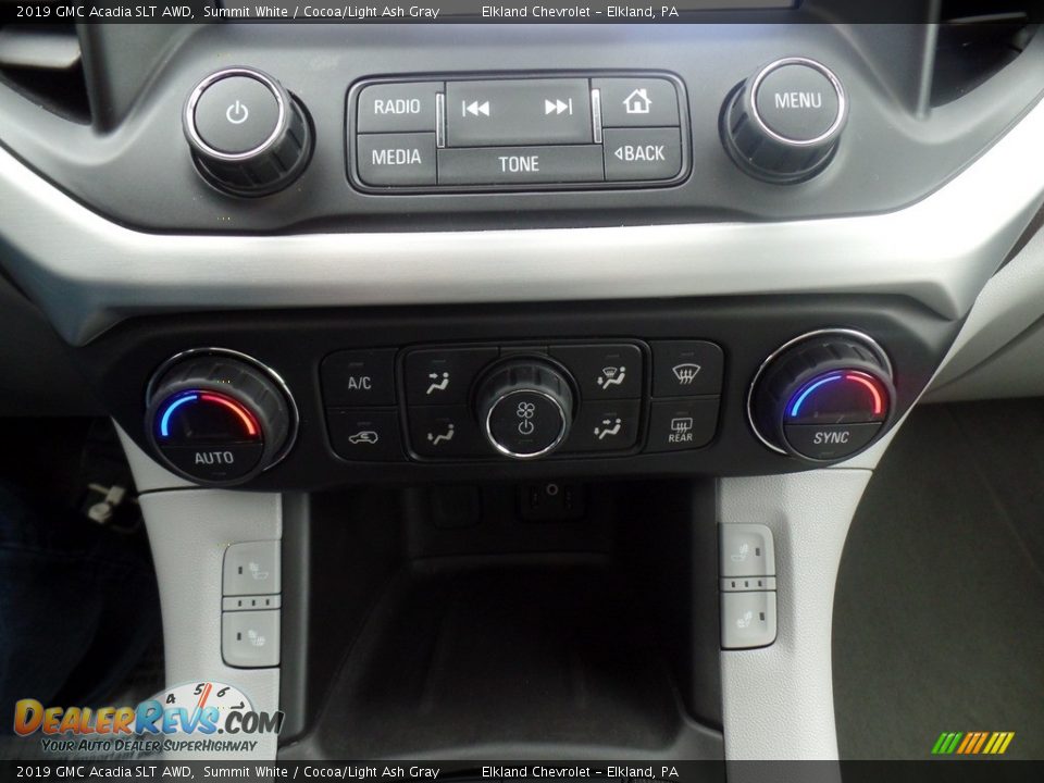 2019 GMC Acadia SLT AWD Summit White / Cocoa/Light Ash Gray Photo #34