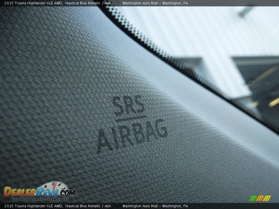 2015 Toyota Highlander XLE AWD Nautical Blue Metallic / Ash Photo #23