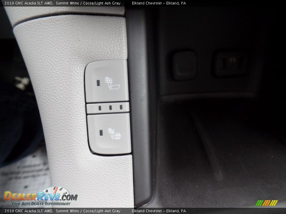 2019 GMC Acadia SLT AWD Summit White / Cocoa/Light Ash Gray Photo #35