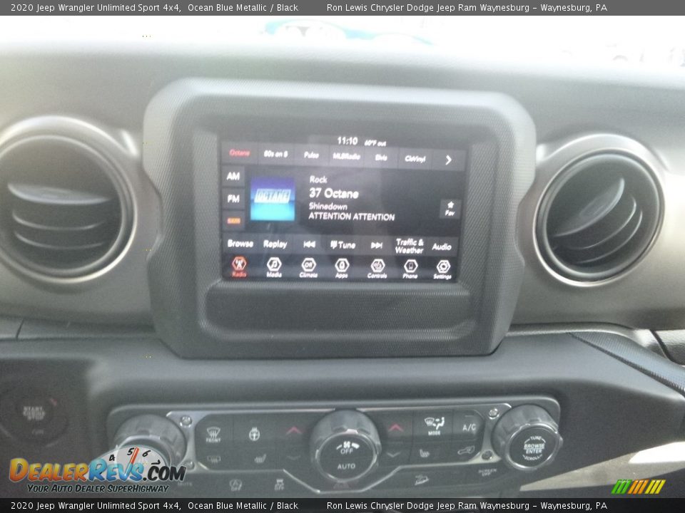 2020 Jeep Wrangler Unlimited Sport 4x4 Ocean Blue Metallic / Black Photo #16