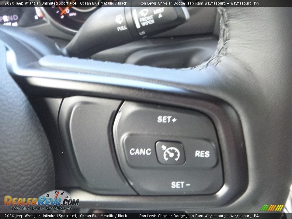 2020 Jeep Wrangler Unlimited Sport 4x4 Ocean Blue Metallic / Black Photo #18