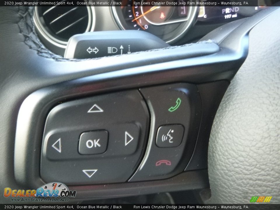 2020 Jeep Wrangler Unlimited Sport 4x4 Ocean Blue Metallic / Black Photo #19