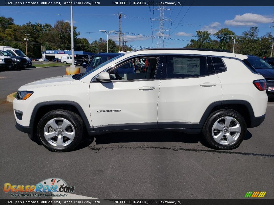 2020 Jeep Compass Latitude 4x4 White / Ski Gray/Black Photo #3