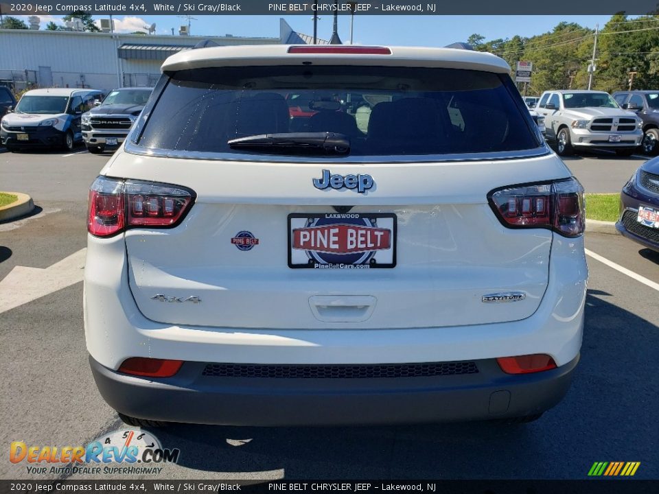 2020 Jeep Compass Latitude 4x4 White / Ski Gray/Black Photo #5