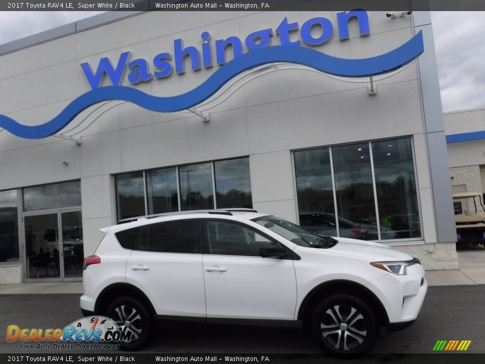 2017 Toyota RAV4 LE Super White / Black Photo #2