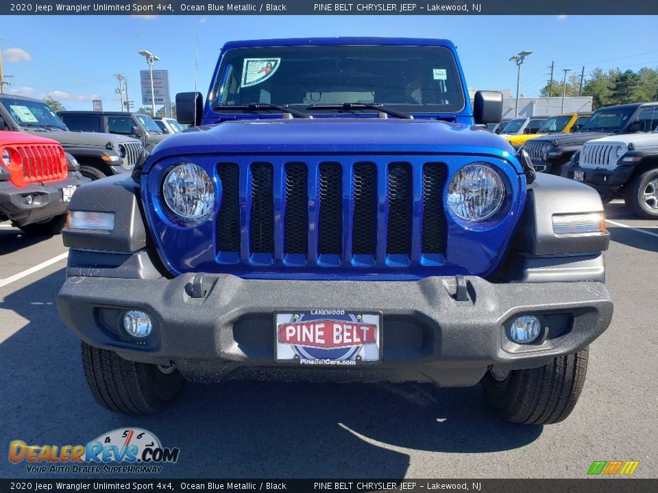 2020 Jeep Wrangler Unlimited Sport 4x4 Ocean Blue Metallic / Black Photo #2