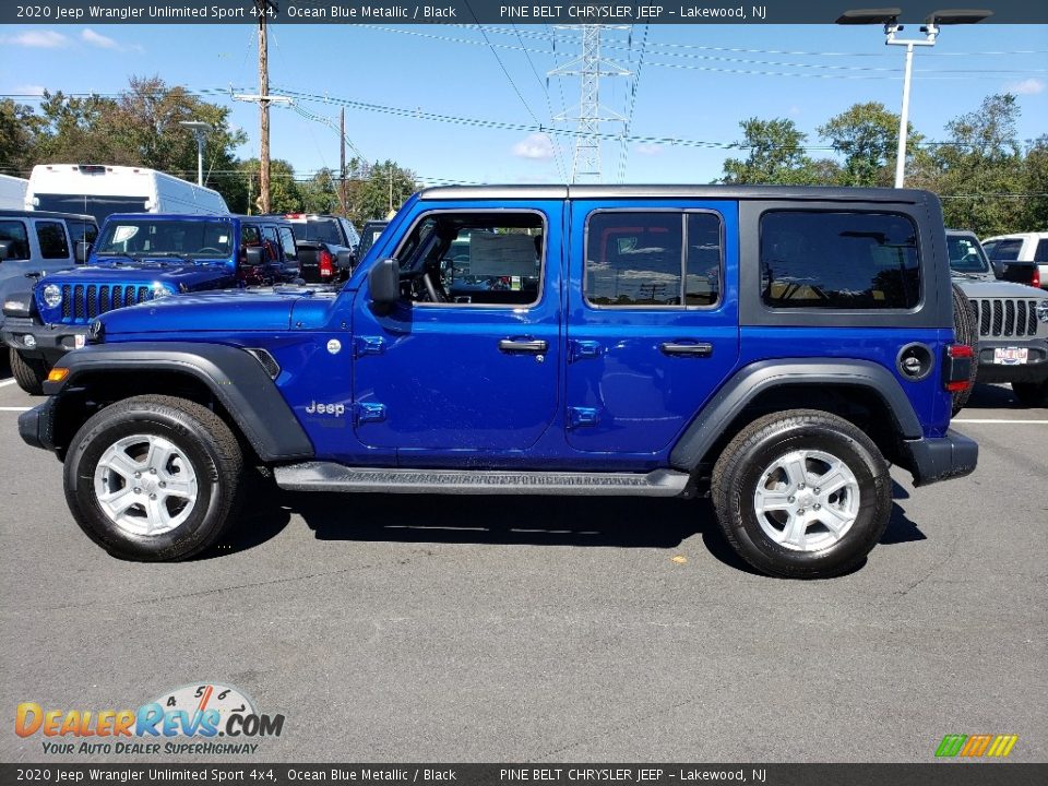 2020 Jeep Wrangler Unlimited Sport 4x4 Ocean Blue Metallic / Black Photo #3
