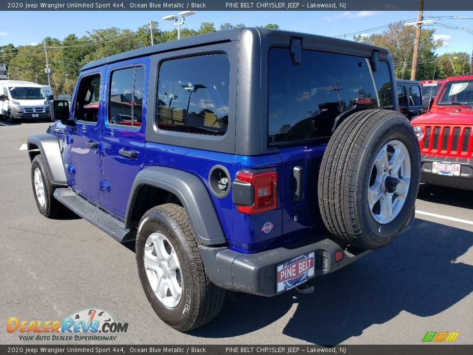2020 Jeep Wrangler Unlimited Sport 4x4 Ocean Blue Metallic / Black Photo #4